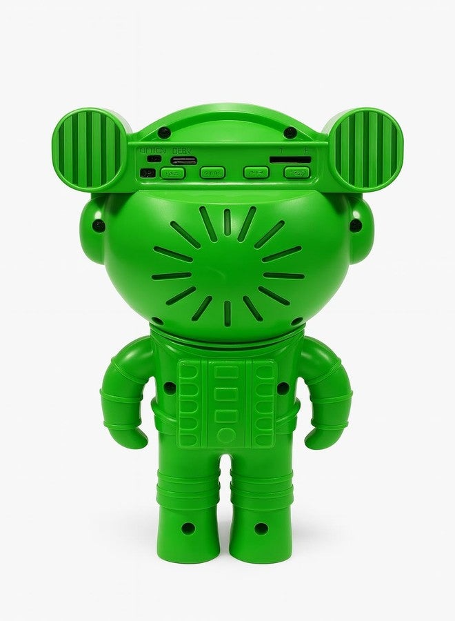 KMJSA Astronaut Galaxy Projector Night Light –360° Rotating Nebula Star Projector,Timer & Adjustable Head–LED Space Lamp for Kids’ Bedroom,Gaming Room,Home & Party Décor(with Speaker INBUILT) (Green) - Image 3