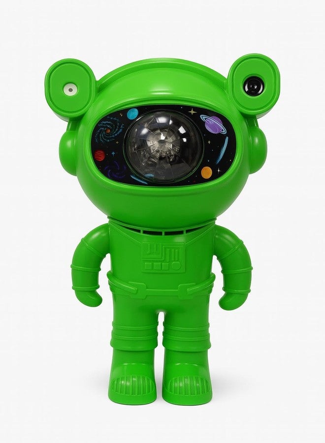 KMJSA Astronaut Galaxy Projector Night Light –360° Rotating Nebula Star Projector,Timer & Adjustable Head–LED Space Lamp for Kids’ Bedroom,Gaming Room,Home & Party Décor(with Speaker INBUILT) (Green) - Image 1