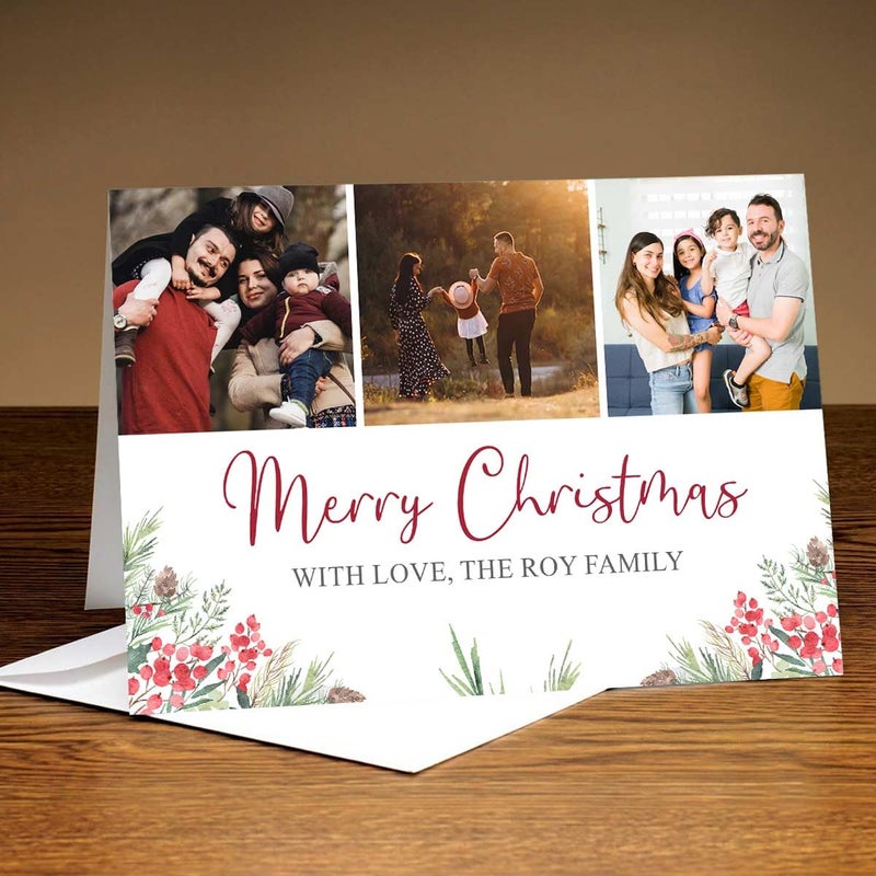 Giftcart Personalized Photo Greeting Card Gift for Merry Christmas Wishing Greeting card for Merry Christmas Merry Christmas Greeting Card Christmas Xmas Greeting Card
