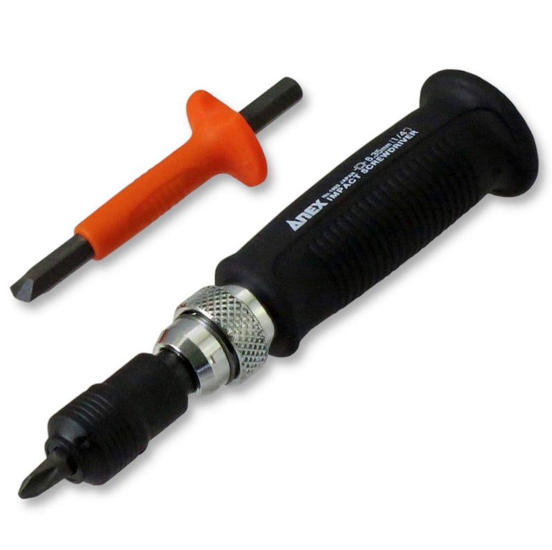 ANEX Manual Impact Driver Set for Broken Screw and Frozen Screw, Stripped Screw Extractor Set, Made in JAPAN (M3-6 Screw Remover) - Image 1