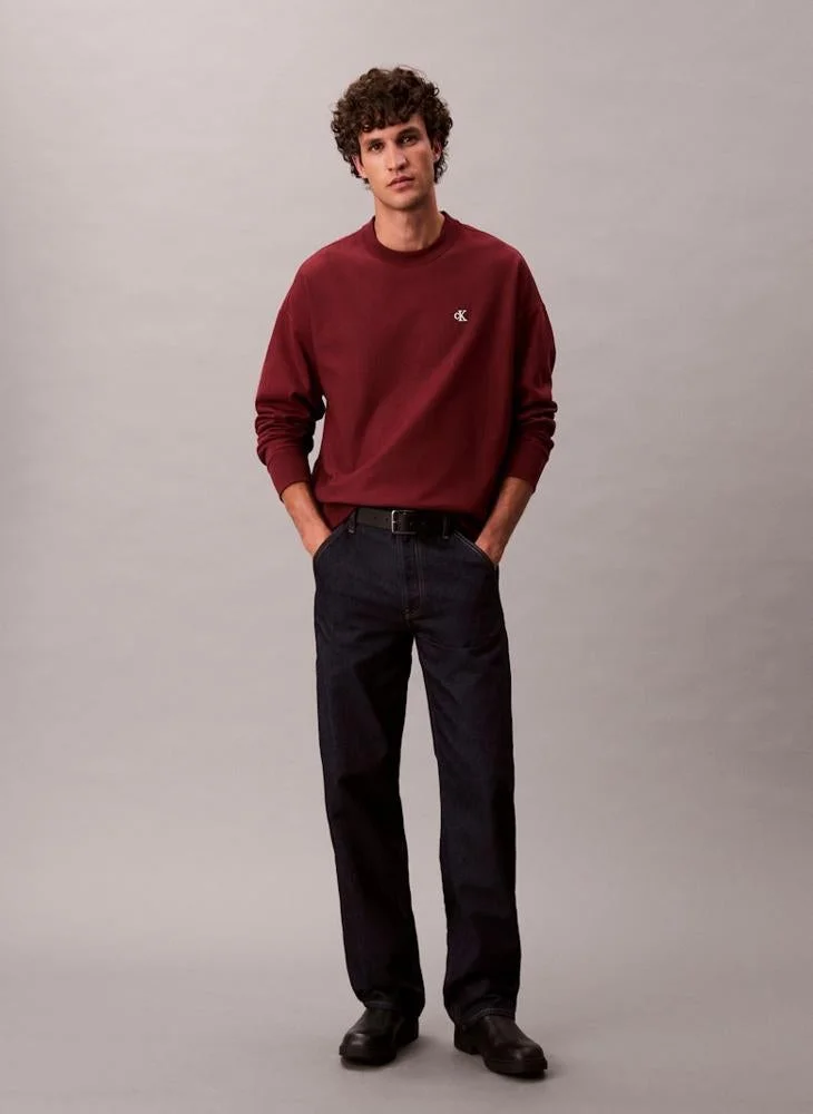 Calvin Klein Jeans Relaxed Cotton Terry Sweatshirt