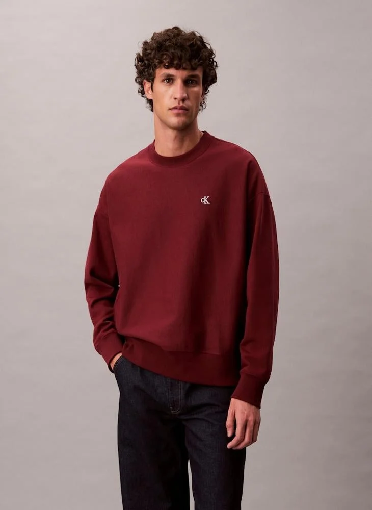 Calvin Klein Jeans Relaxed Cotton Terry Sweatshirt