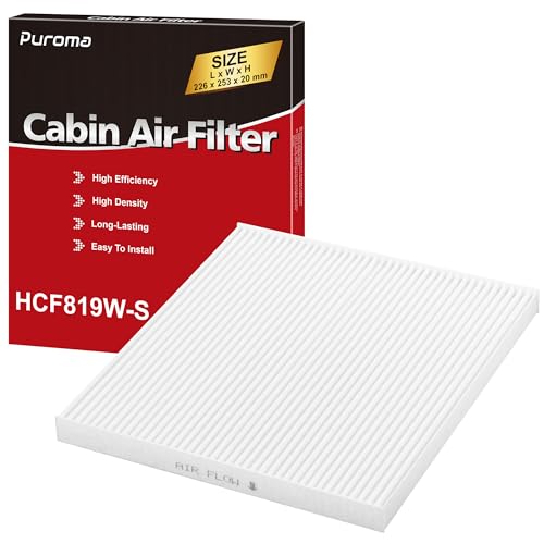 Puroma Cabin Air Filter Replacement for CF11819 Hyundai Azera Santa Fe Sonata Chevrolet Captiva Sport Equinox GMC Terrain Kia Cadenza Optima Sedona Saturn Vue - Image 1