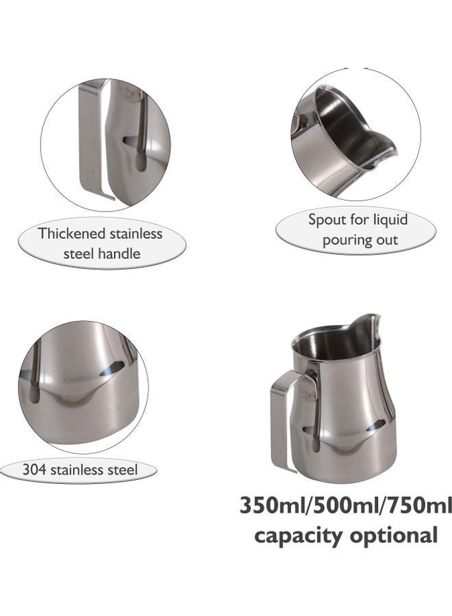 NIBEMINENT Milk Frothing Pitcher 350ml Silver 11.00 x 8.00 10.50cm  - Image 4