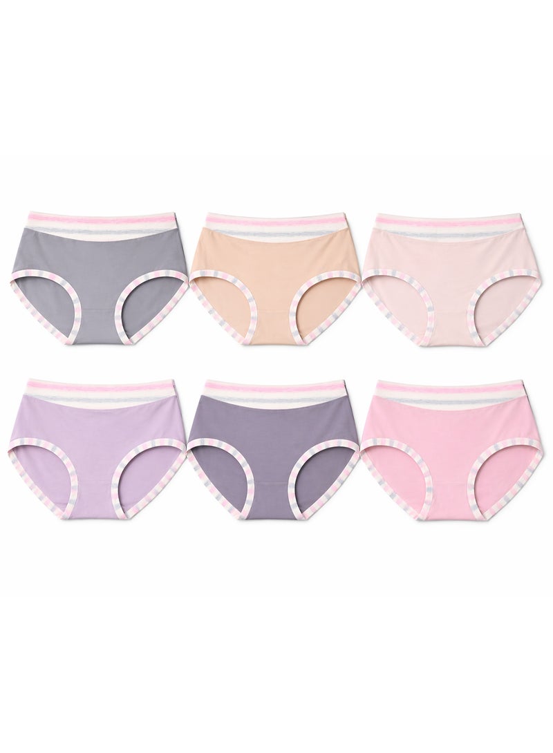 Women Seamless Panties 6 Pack – Soft Breathable Stretch Briefs, Comfortable Low Waist Everyday Underwear, Smooth Invisible Fit