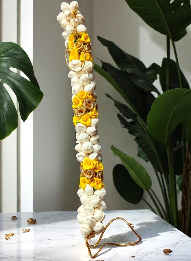 Chanderkash 1PC Artificial Gajra For Hair Bun - Mogra Gajra - Traditional Hair Bun Accessories For Women Wedding - Gajra Scrunchies For Women & Girls - Premium Jasmine Flower Hair Accessories - Image 2