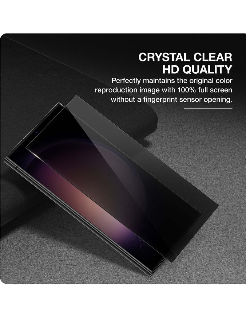 هيكسابيكس واقي شاشة الخصوصية Samsung S24 Ultra، واقي شاشة الخصوصية من الزجاج المقوى لهاتف Samsung Galaxy S24 Ultra 6.7 بوصة أسود - Image 5