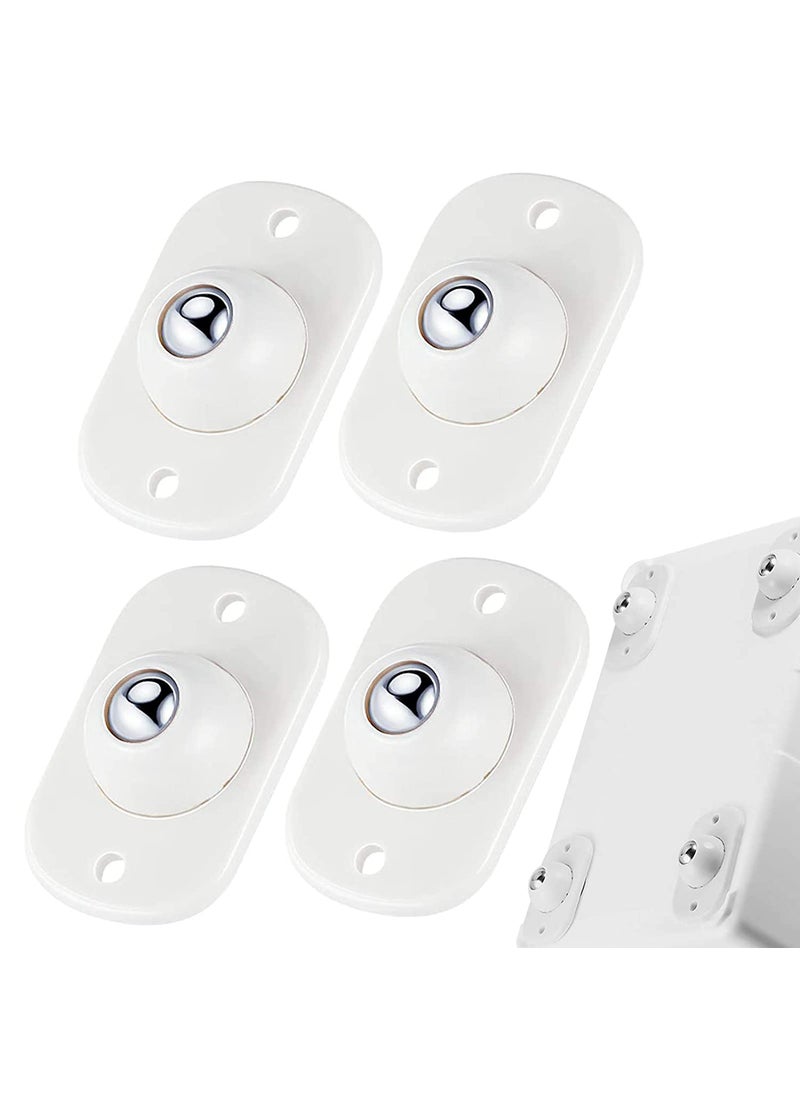 Trifecta Trifecta Self Adhesive Caster Sticky Universal Pulley Stainless Steel Pasted Mini Swivel Wheels 360 Degree Rotation Caster for Storage Boxes FurnitureSet of 4 