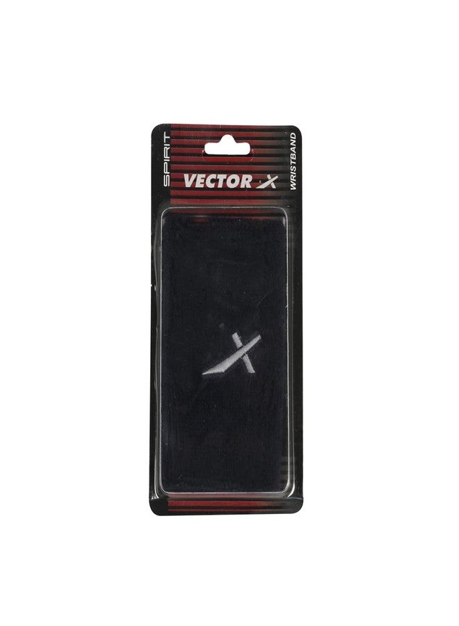 Vector X 3 Unisex Cotton Wrist Band (Black) - Image 3