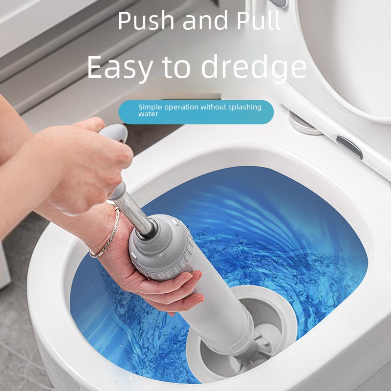 Vacuum high-pressure toilet suction dredger one shot with seeds leather chopsticks sewer artifact leather suction toilet puller(Upgrade fit arc [white]]) - Image 4