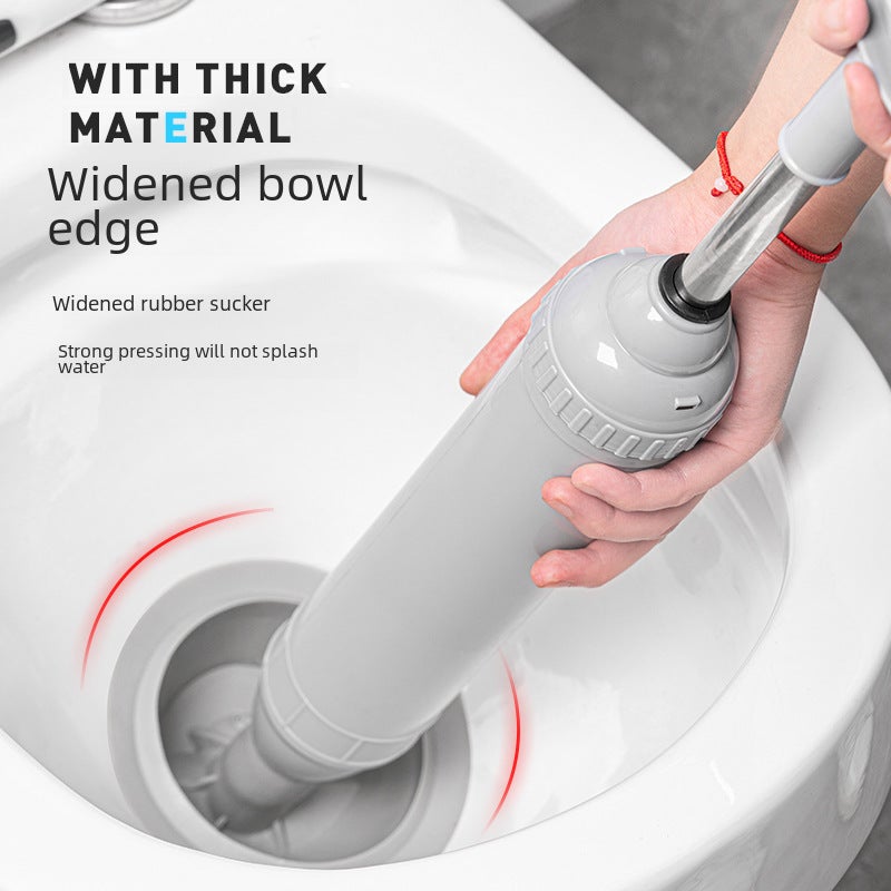 Vacuum high-pressure toilet suction dredger one shot with seeds leather chopsticks sewer artifact leather suction toilet puller(Upgrade fit arc [white]]) - Image 5