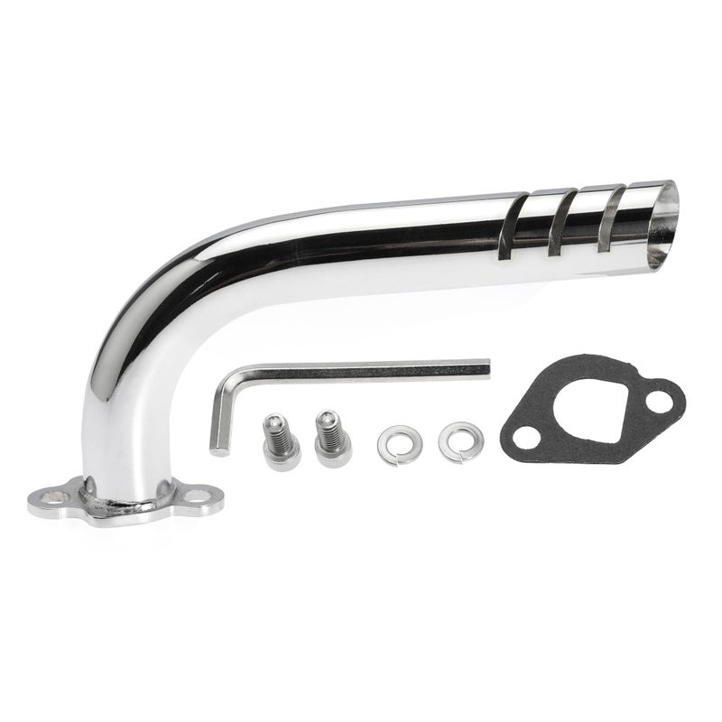 Shunmo Exhaust Pipe for Predator 212cc 196cc GX160 GX200, for Baja Warrior MB165 MB200, and for Coleman CT200U BT200X CT200U for Motovox MBX20 Go Kart Mini Bike Harbor Freight Powerhorse 208 - Image 2