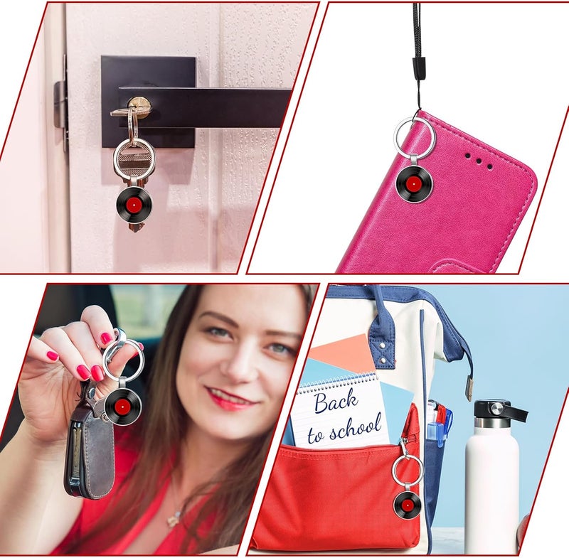 Sureio 10 Pcs Retro Vinyl Record Album Keychain Music Recording Player Metal Dj Pendant Charm Key Chain Gift for Music LoverRed - Image 5