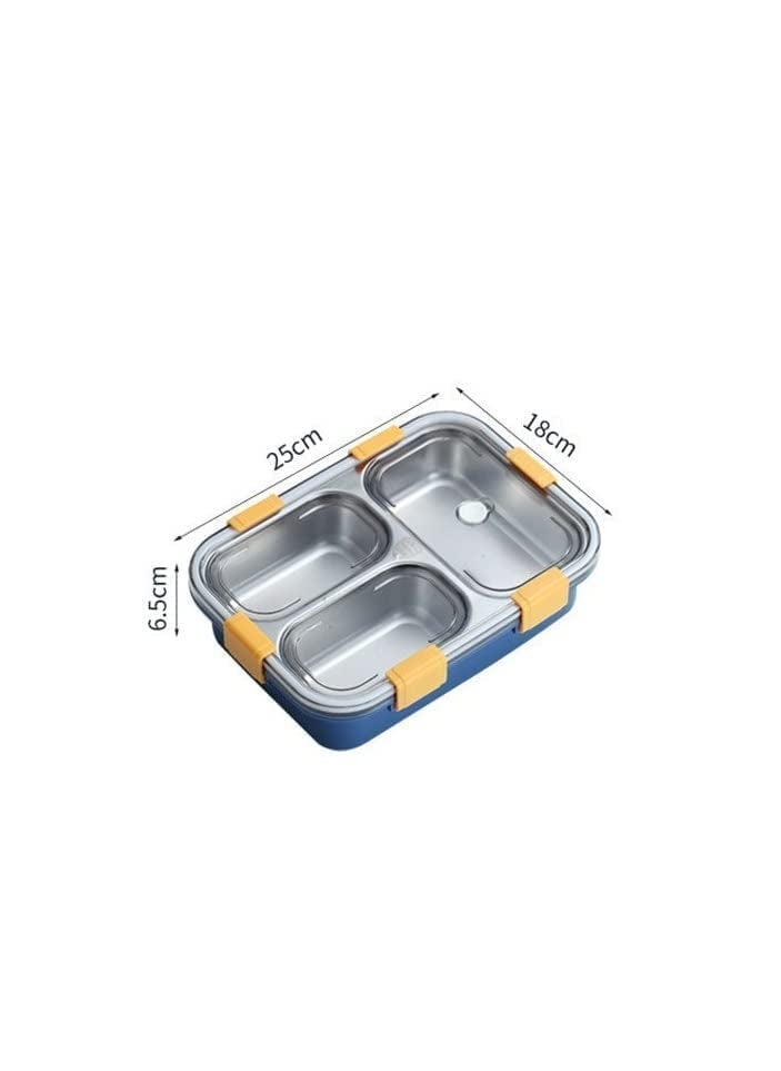 Deaver Lunch Box for Kids � 3 Compartment Insulated Lunch Box Stainless Steel Tiffin Box for Boys, Girls, School & Office Men 750 ml  - Image 2