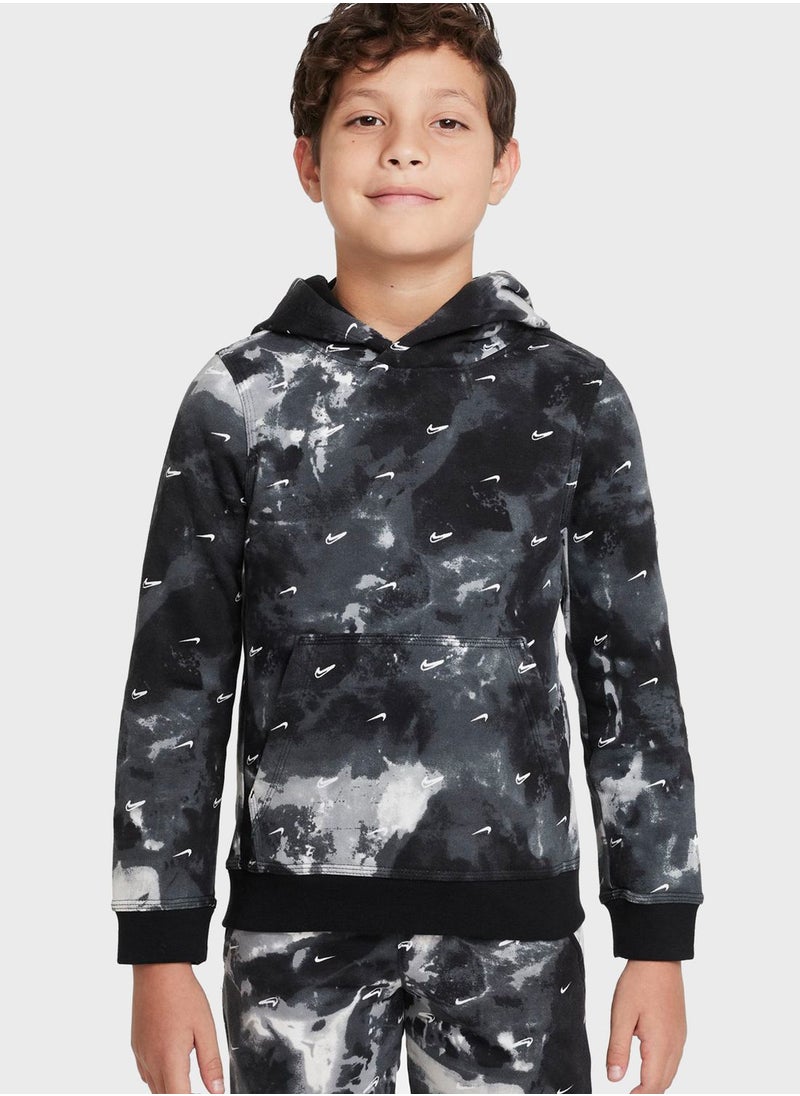 Nike - Youth Nsw Club Fleece Aop Hoodie - Image 1