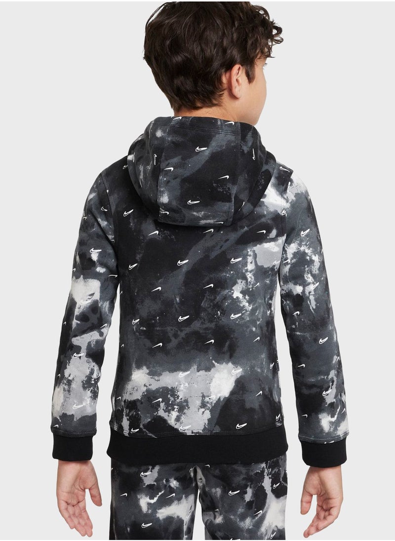 Nike - Youth Nsw Club Fleece Aop Hoodie - Image 1