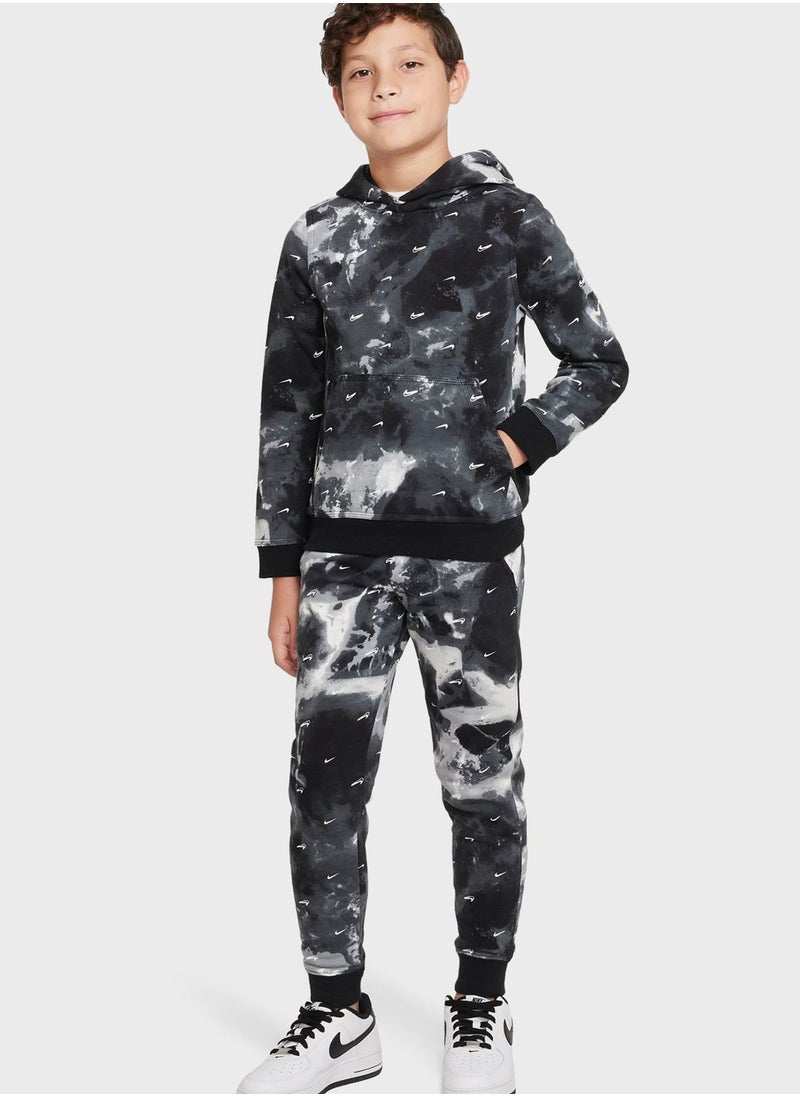 Nike - Youth Nsw Club Fleece Aop Hoodie - Image 1