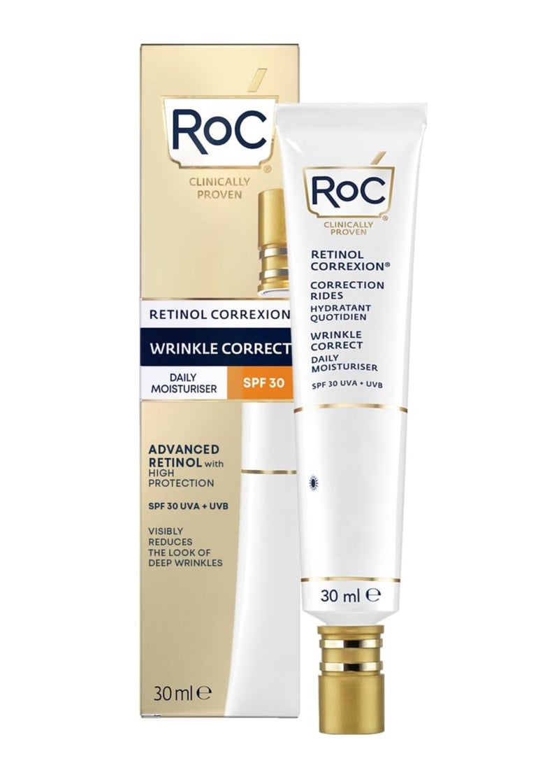 RoC RETINOL CORREXION WRINKLE CORRECT DAILY MOISTURISER SPF30 30ML