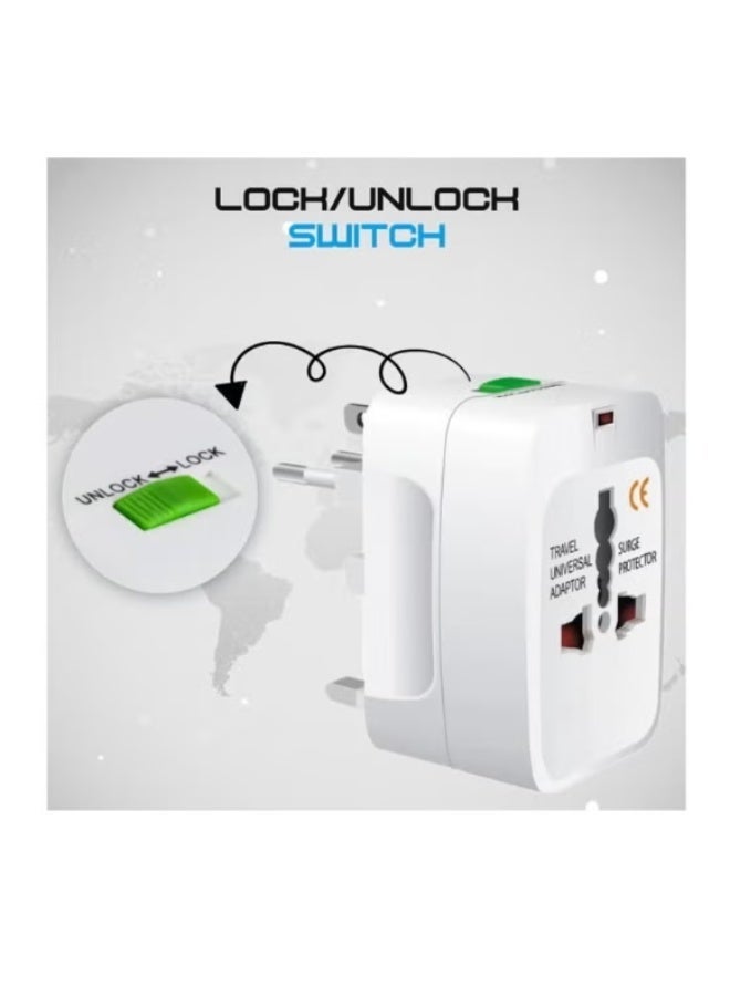 Travel Adapter, Worldwide All in One European Universal Adaptor, International Wall Charger Plug (Without USB PORT) for Asia Europe UK AUS and USA - Image 3