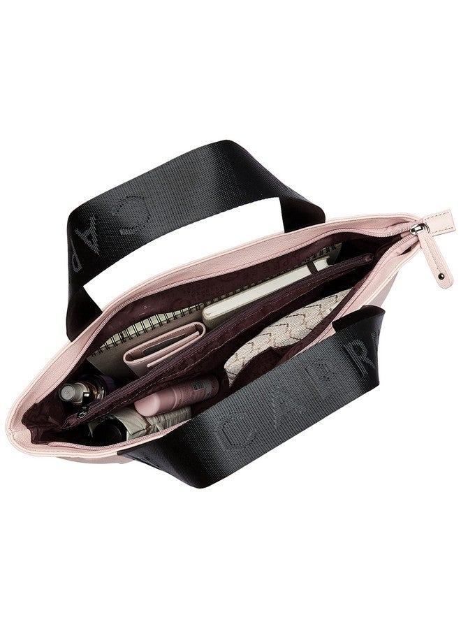 CAPRESE حقيبة توت نسائية من كابريسي ماكسي T كبيرة باللون الوردي/الأسود - Image 2