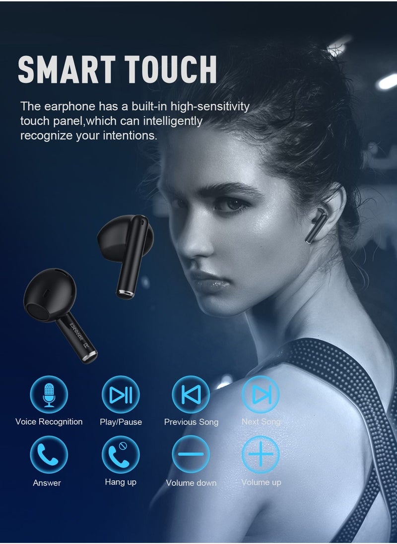Generic - ZIPFORCE True Wireless Earbuds, In-Ear Bluetooth 5.3 Headphones 4-Mics ENC Clear Call, Bluetooth Earbuds Touch Control 30 Playtime, IPX6 Waterproof TWS, Light-Weight Earphones - Image 1