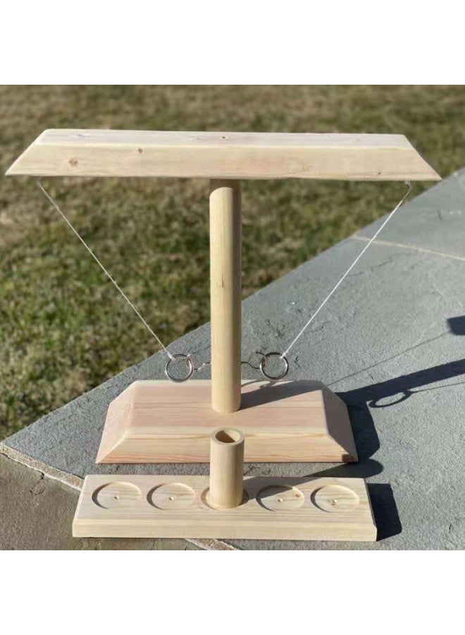 Ring Toss Games Wooden Toy Bar Home Desktop Hook And Loop Ring Throw And Throw 