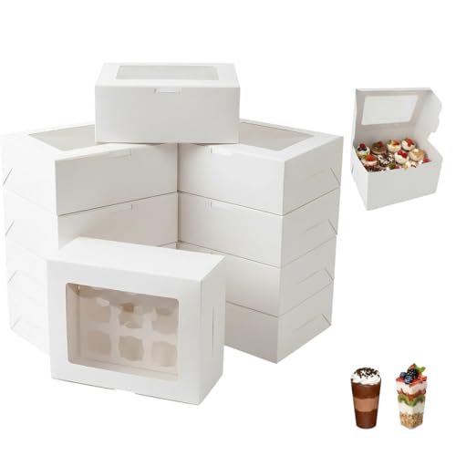 JRWTY Dessert Shooter Boxes, 10-Pack, Holds 12 Count 3 oz Dessert Shooters, - Image 1