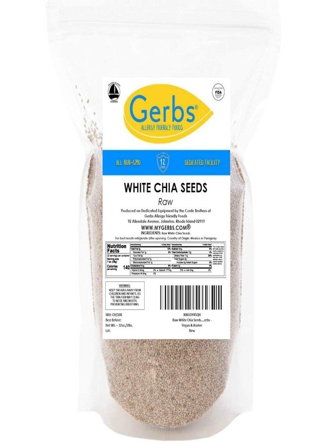 Gerbs Raw White Chia Seeds 2 lbs. | Small-Batch Packed in Resealable Bag, No Artificial Additives | Mildly Nutty Flavor, Ideal for Yogurt, Oatmeal & Baking | Top 14 Allergen-Free - Image 3