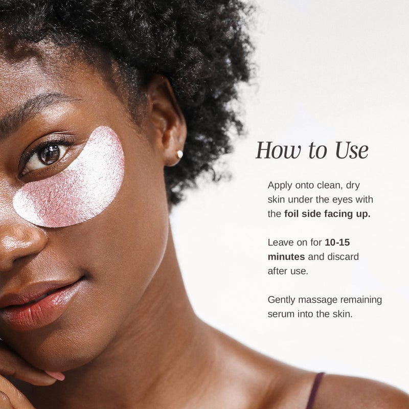 Wander Beauty Baggage Claim - Rose Gold Foil Under Eye Patches For Dark Circles and Puffiness - Under Eye Mask Depuffs & Firms - Brightening Eye Mask for Under Eye Bags (6 Pairs) - Image 3