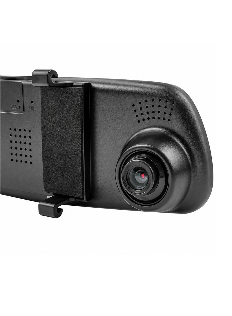 1080P Vehicle Blackbox DVR Rear View Mirror Dash Camera, Dual Lens Car Driving Recorder, HD Rearview Mirror Camera with Night Vision, Parking Monitor, Loop Recording, G-Sensor, Wide Angle Lens, Motion Detection, Car DVR Video Recorder - Image 5