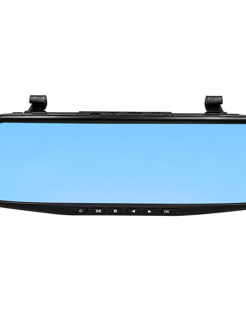 1080P Vehicle Blackbox DVR Rear View Mirror Dash Camera, Dual Lens Car Driving Recorder, HD Rearview Mirror Camera with Night Vision, Parking Monitor, Loop Recording, G-Sensor, Wide Angle Lens, Motion Detection, Car DVR Video Recorder - Image 4