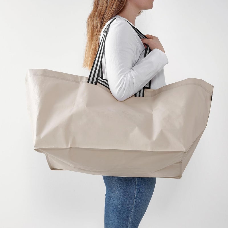 Large Carrier Bag - Light Beige - Image 3