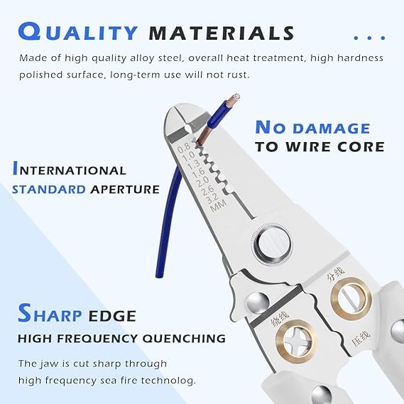 Calyrex Calyrex Multifunction Wire Plier Tool 6 in 1 Special Wire Stripper Tool for Electrician Multifunction Wire Pliers for Stripping Cutting Electric Cable Stripper Crimping  - Image 3