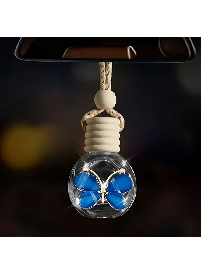 Blue Car Perfume Bottle For Rearview Mirror Interior Decoration Empty - Image 3