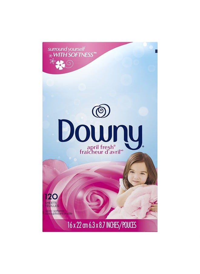 Downy - April Fresh Fabric Softener Dryer Sheets, 120 Count - Image 1