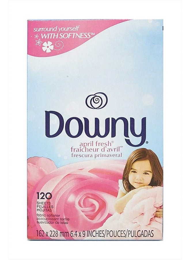 Downy - April Fresh Fabric Softener Dryer Sheets, 120 Count - Image 1
