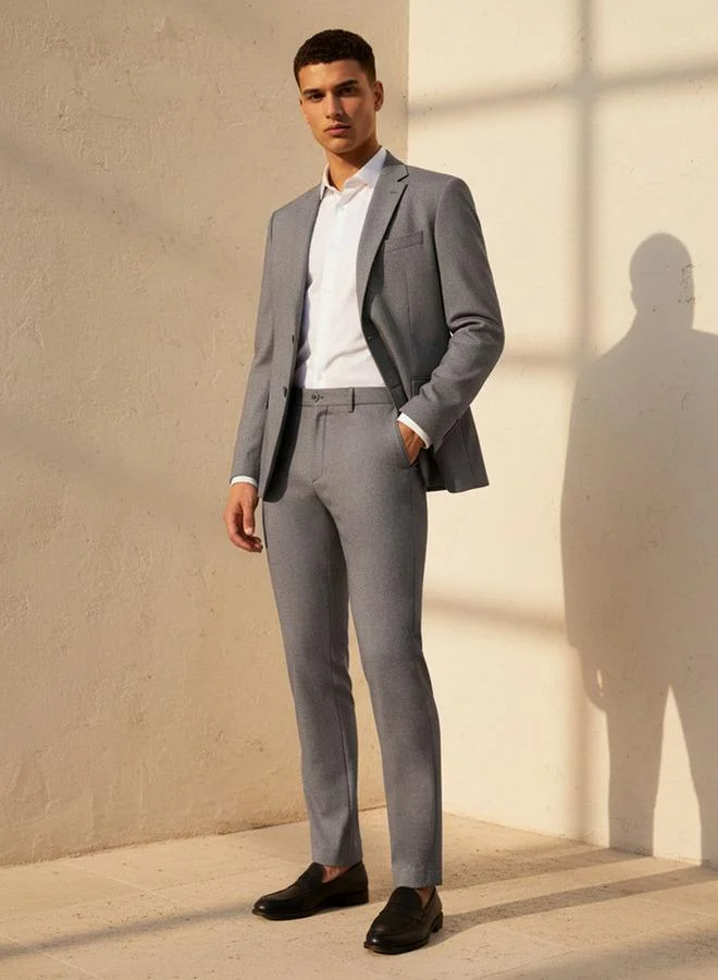 Splash FAV Gray Men Slim Fit Formal Trousers for Men | Best Price UAE