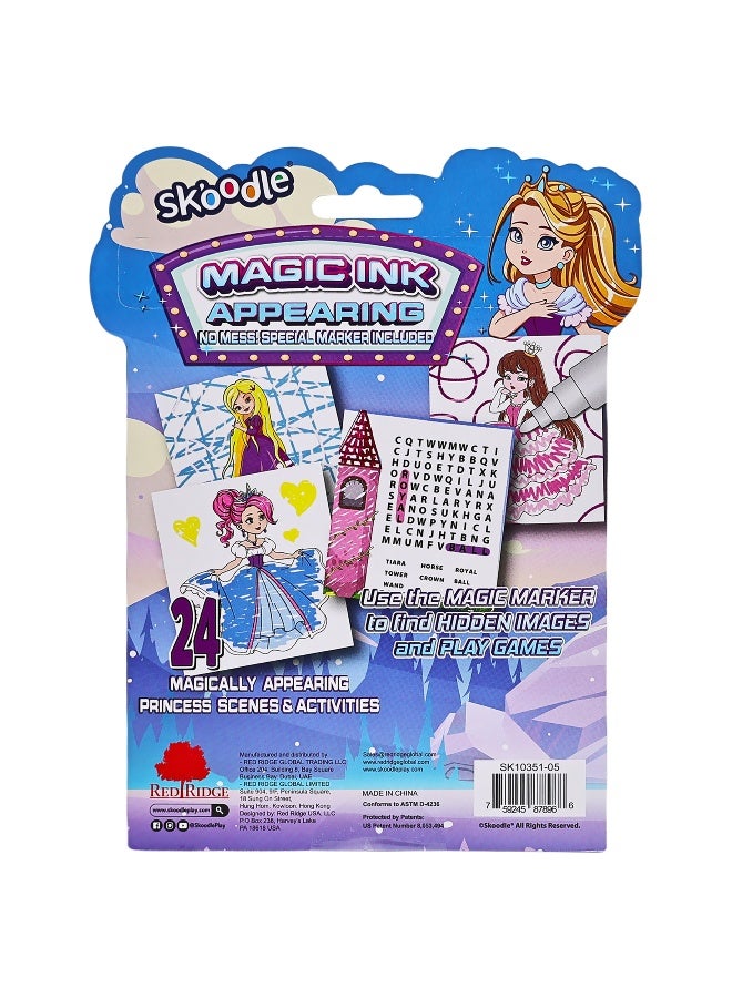 SKOODLE Princess Magic Ink Book | Mess Free Pictures & Game | Reveal The Magic| Magic Markers | Age 3+ - Image 2