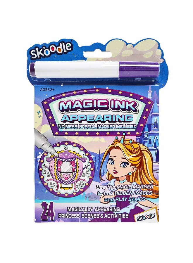 SKOODLE Princess Magic Ink Book | Mess Free Pictures & Game | Reveal The Magic| Magic Markers | Age 3+ - Image 1