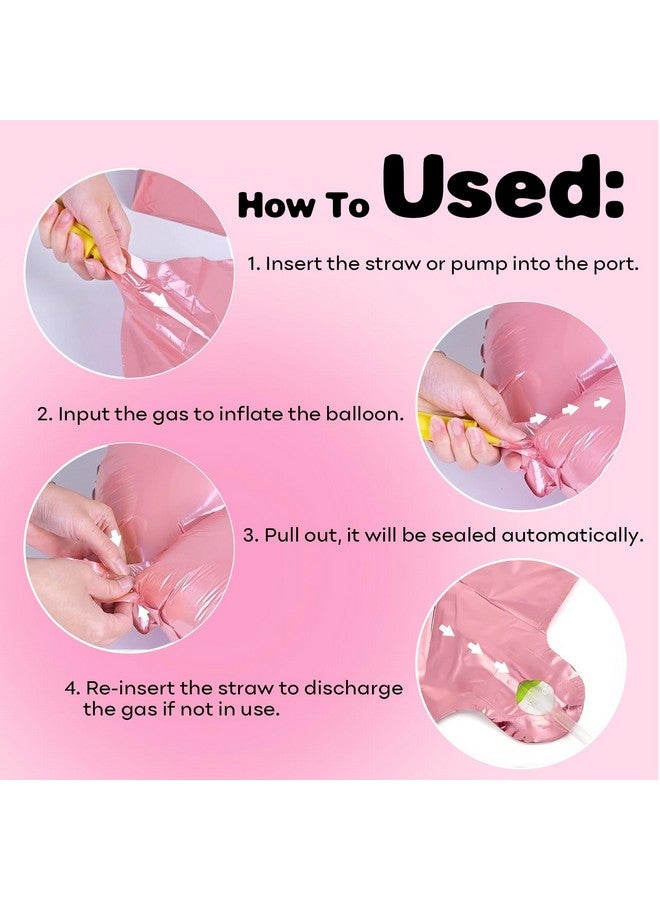 Biapian 40 Inch Letter Balloons, Giant Pearl Pink Letter D Balloon, Single Alphabet A-Z Balloon Foil, Light Pink Name Letters Balloon for Girls Women Birthday Party Decoration Baby Shower Anniversary Supplies - Image 3