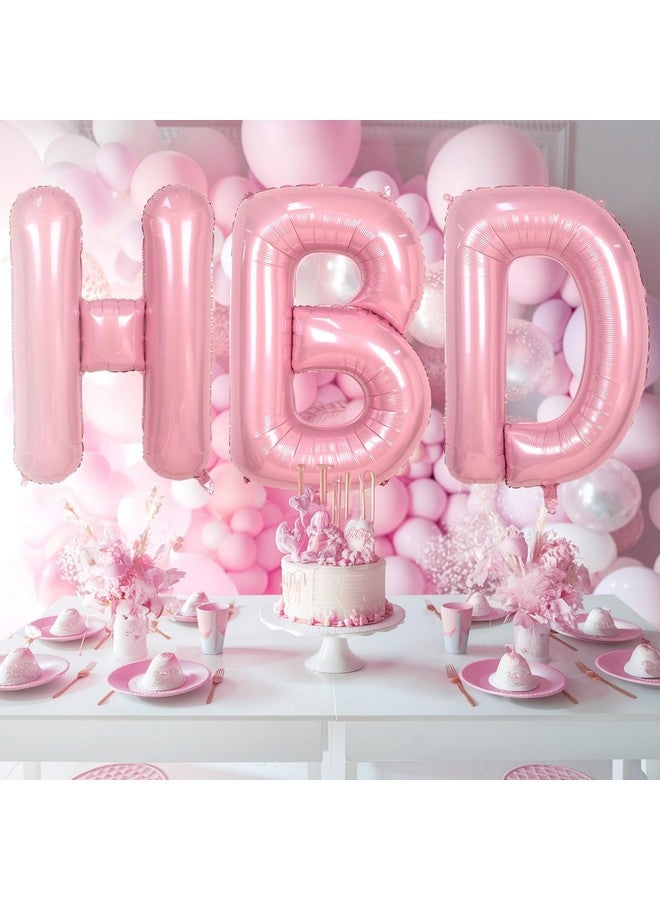 Biapian 40 Inch Letter Balloons, Giant Pearl Pink Letter D Balloon, Single Alphabet A-Z Balloon Foil, Light Pink Name Letters Balloon for Girls Women Birthday Party Decoration Baby Shower Anniversary Supplies - Image 4
