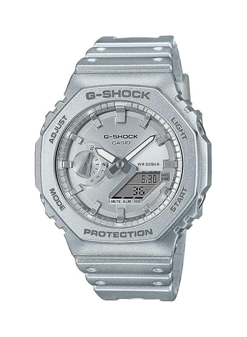 Casio GA-2100FF-8ADR For Mens,Silver Analog-Digital Resin Band Watch - Image 1