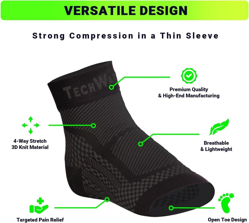 Compression Ankle Brace Sleeve - Plantar Fasciitis Relief Sock for Achilles Tendonitis and Joint Pain - Image 3