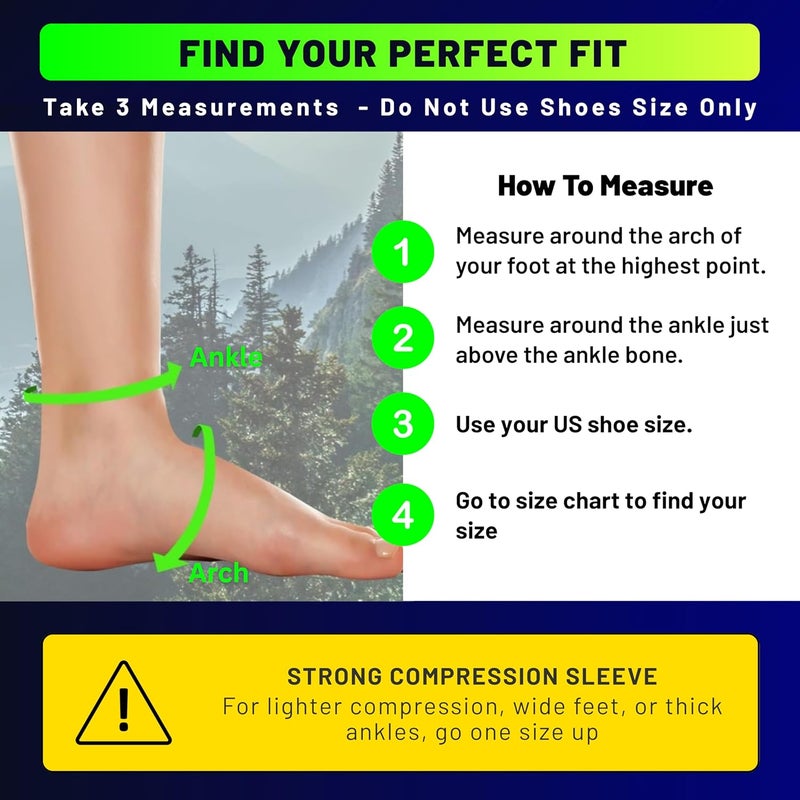 Compression Ankle Brace Sleeve - Plantar Fasciitis Relief Sock for Achilles Tendonitis and Joint Pain - Image 4