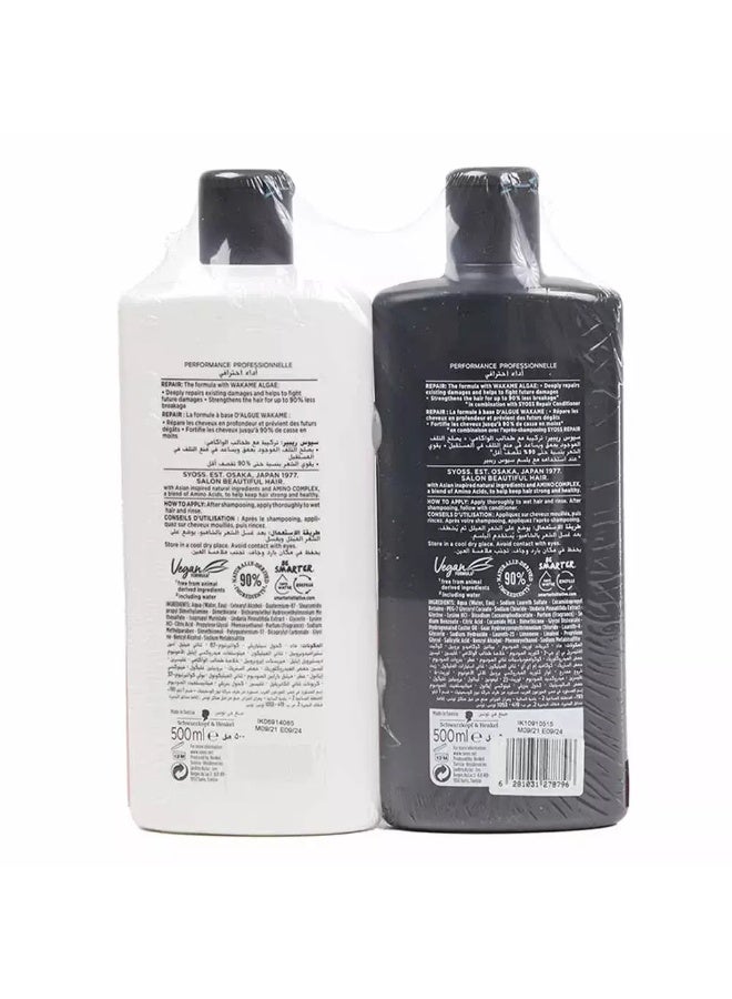 Syoss Keratin Shampoo + Conditioner Combo Pack- 500ml+500ml - Image 4