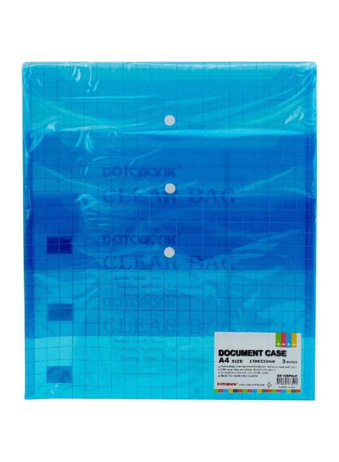 Chess Envelope Bag A4 Single Pocket Blue
