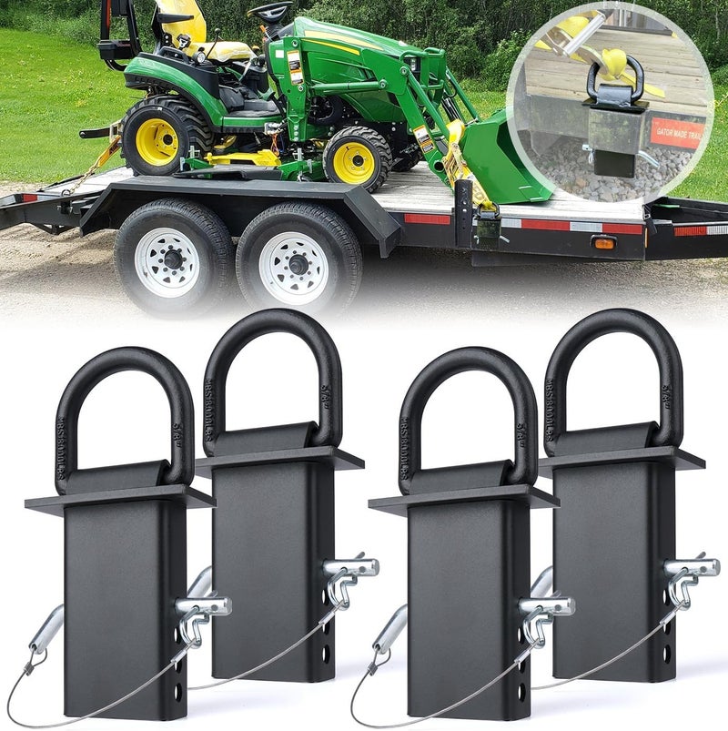 Aupar Heavy-Duty Trailer Stake Pocket D Rings - 4 Pack - Image 1