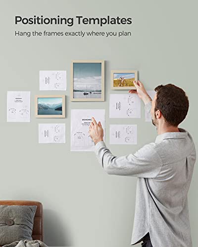 SONGMICS Picture Frames, Collage Picture Frames Set of 10, Two 8x10, Four 5x7, Four 4x6, Photo Frame for Wall Gallery Decor, Table Display, Glass, Natural Beige URPF010N01 - Image 4