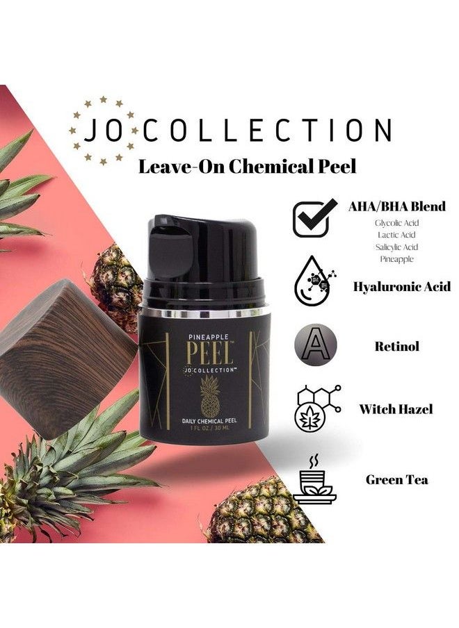 JO COLLECTION Retinol & Hyaluronic Acid The Pineapple Peel Professional Daily Leaveon Glycolic Acid Peel Gentle Antiaging Home Chemical Peel Exfoliator Alpha & Beta Hydroxy Acids Enzyme Peel  - Image 5