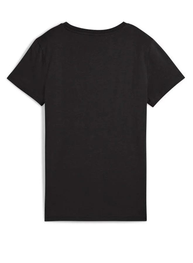PUMA puma black-metallic silver Essential Logo Metallic T-Shirt for Women | Best Price UAE